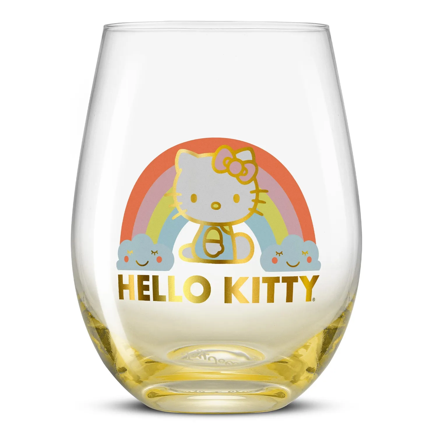 Hello Kitty Sweet Rainbow glass uten stett 4-pakning ombre