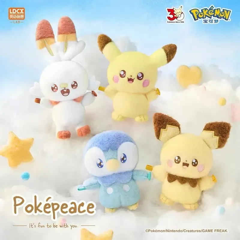 Neo Tokyo Pokémon Poképeace Hug Along Series plysjbamse blind box 12 cm